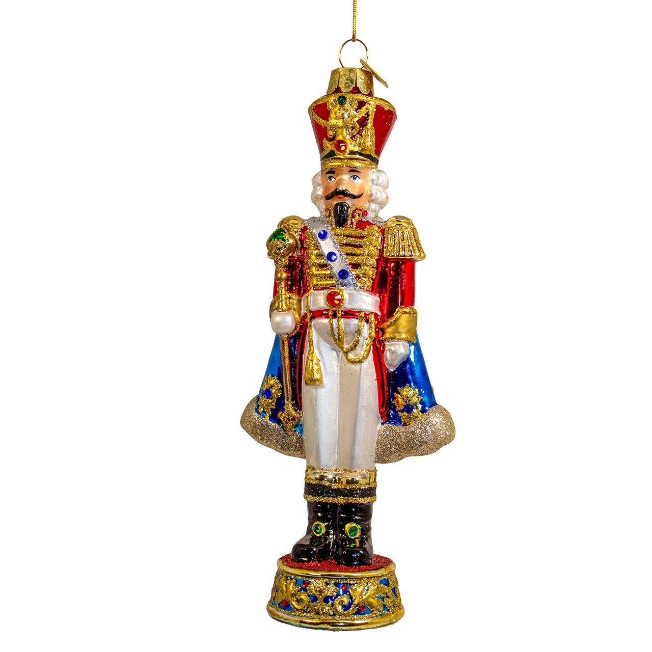 Kurt Adler Bellissimo Glass Elegant Nutcracker Ornament #BELL0061