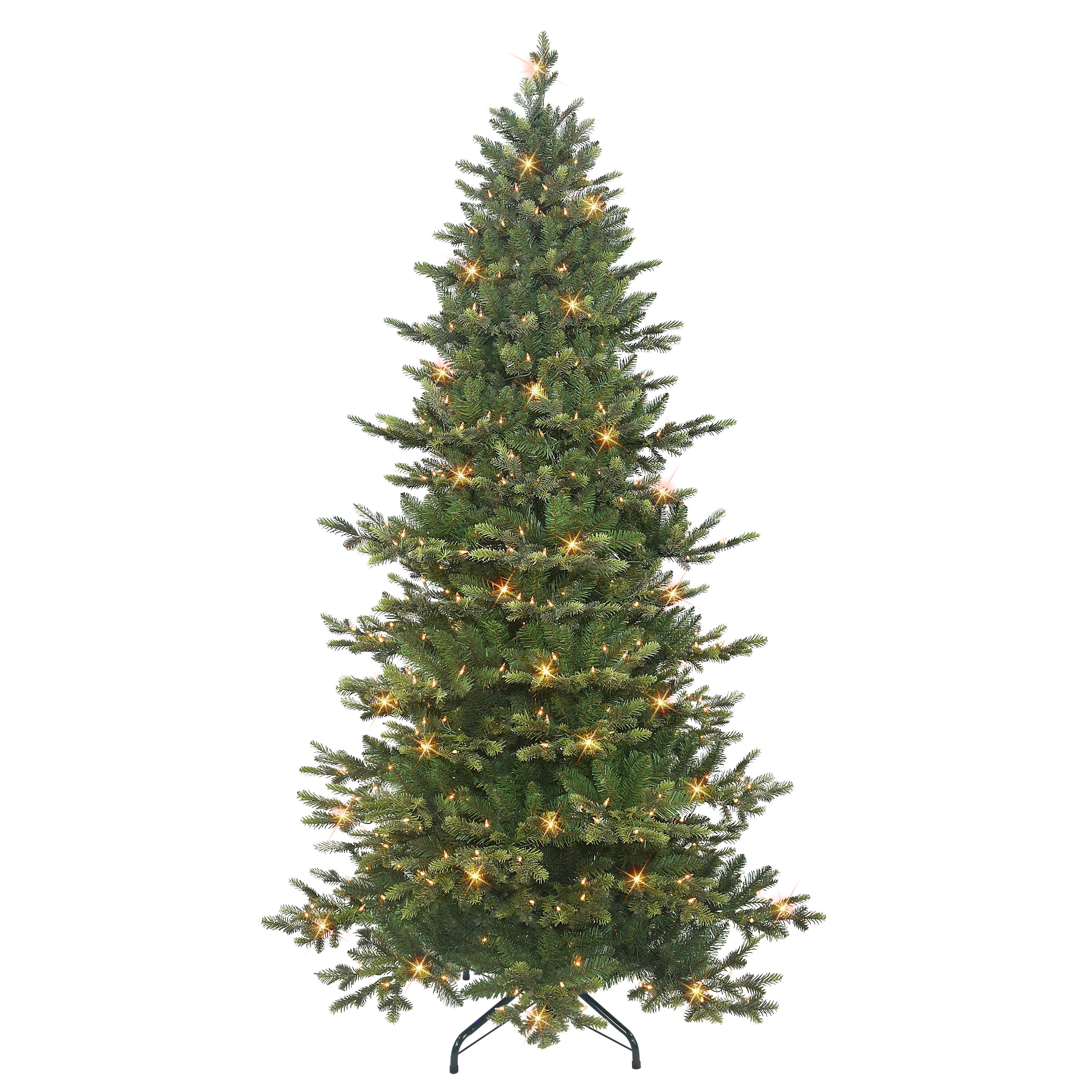 7.5 ft Pre-lit Slim Royal Majestic Douglas Fir Downswept Artificial Christmas Tree 500 UL Clear Lights Metal Stand Green RMDDSLA-75C5