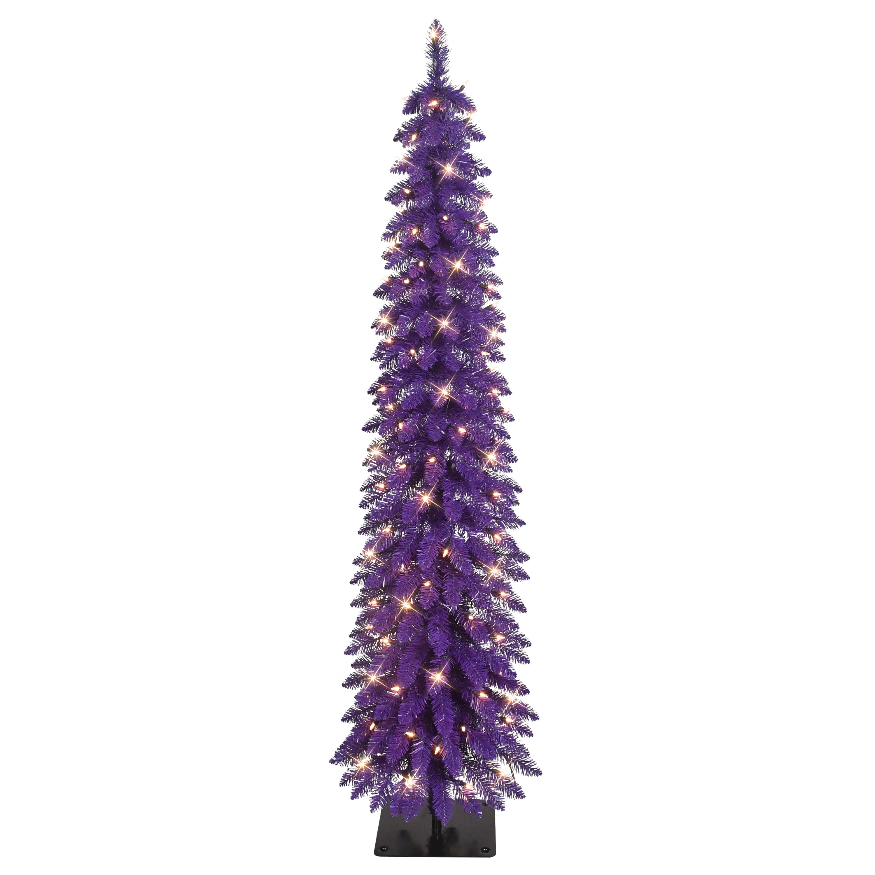 6' Pre-Lit Artificial Alpine Purple Pencil Tree PP-01063-TP60C1A