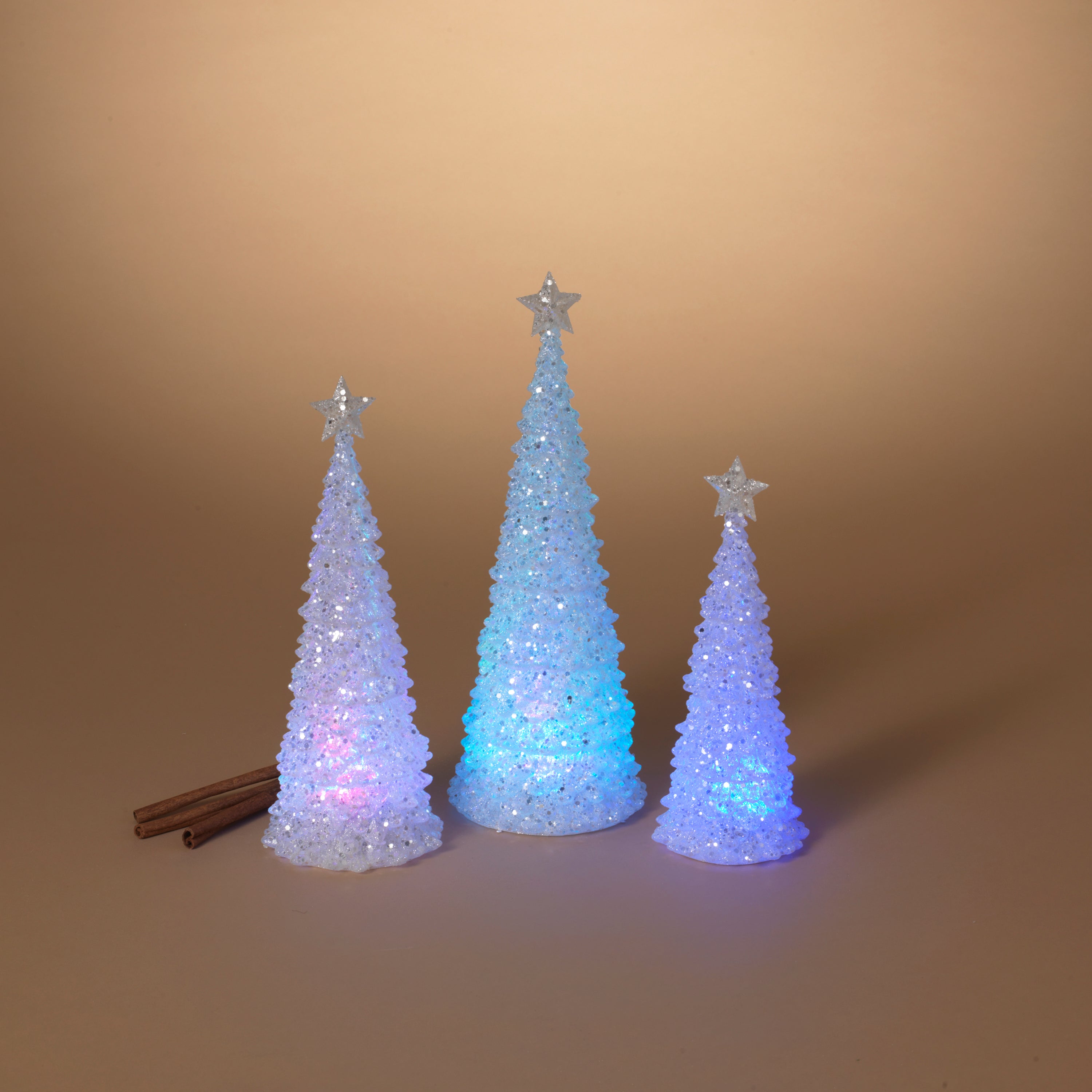 Whimsical Battery Operated Lighted Acrylic Christmas Trees Lg – Holiday Display Tree