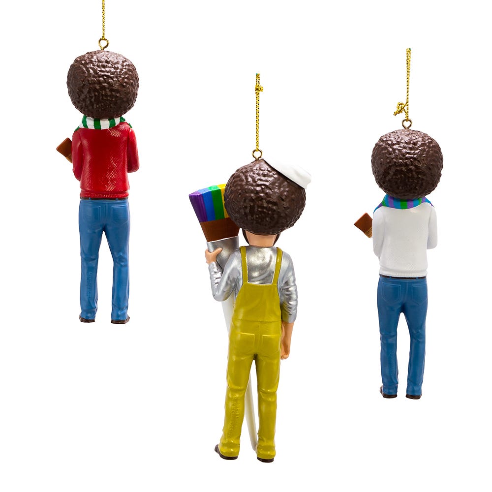Kurt Adler 5-Inch Bob Ross® Blow Mold Ornaments, 3-Piece Set