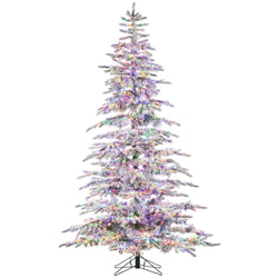 Sterling 7.5 ft. Pre Lit Dual Changing LED Flocked Mountain Pine