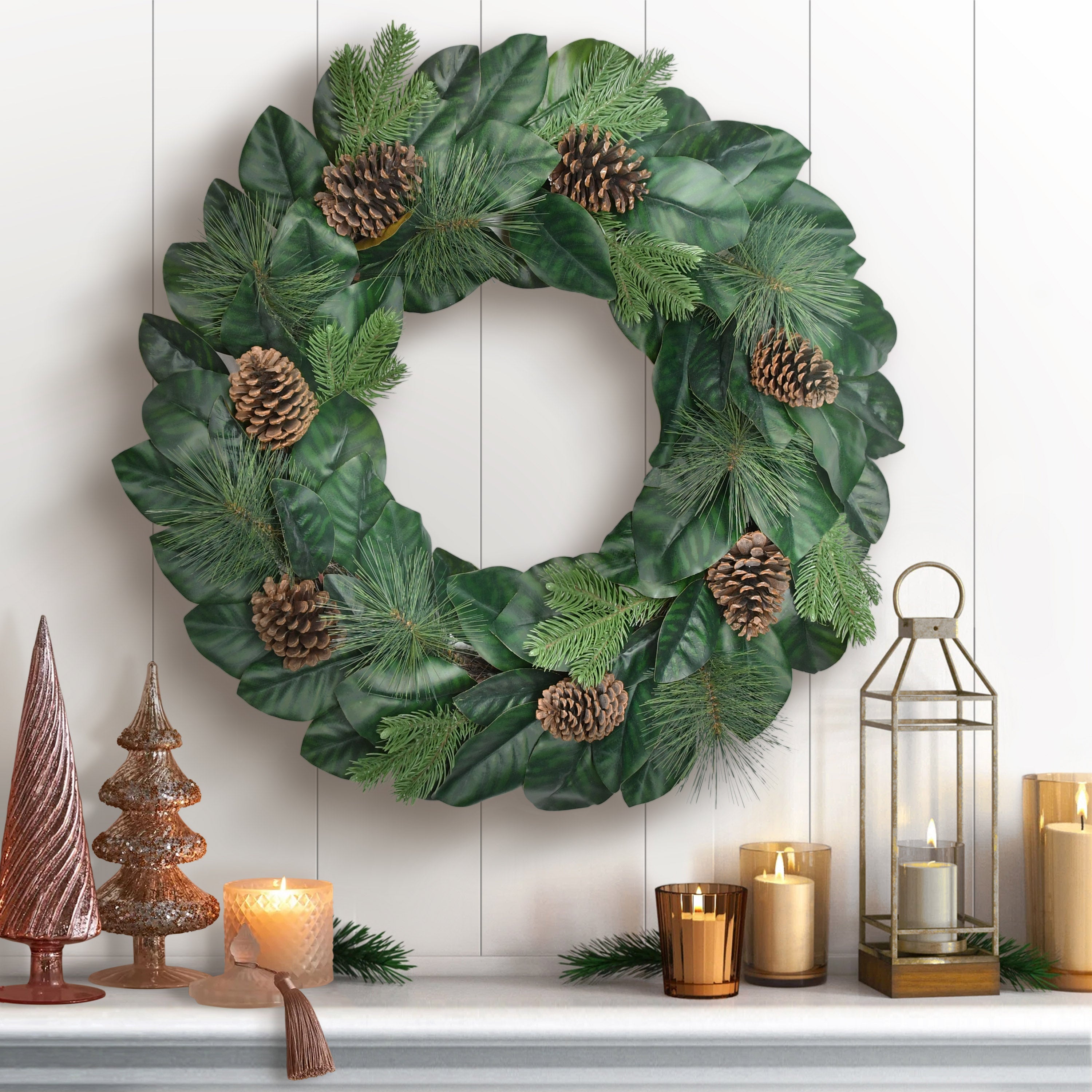32in. Magnolia Wreath