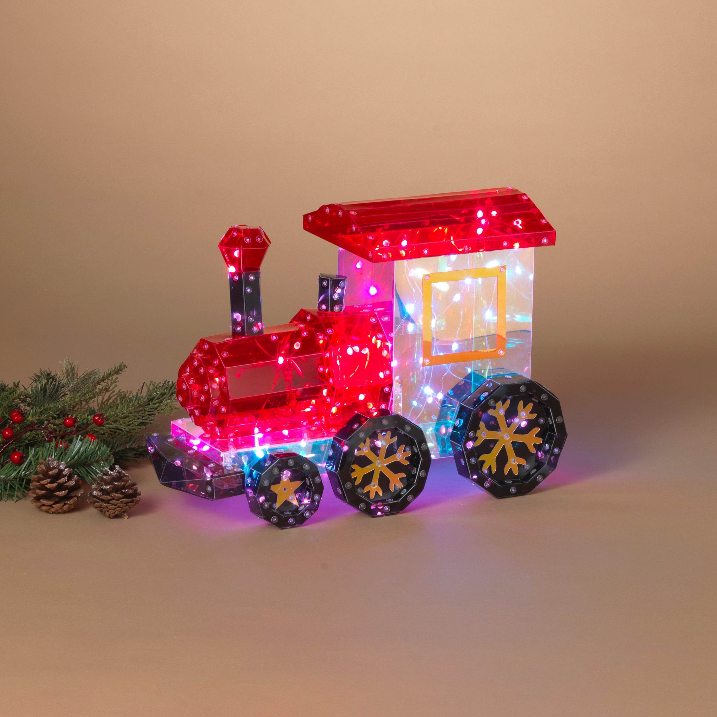 Spectacular 16 Inch USB Electric RGB Lighted Holographic Holiday Train with Remote Control #2738750EC