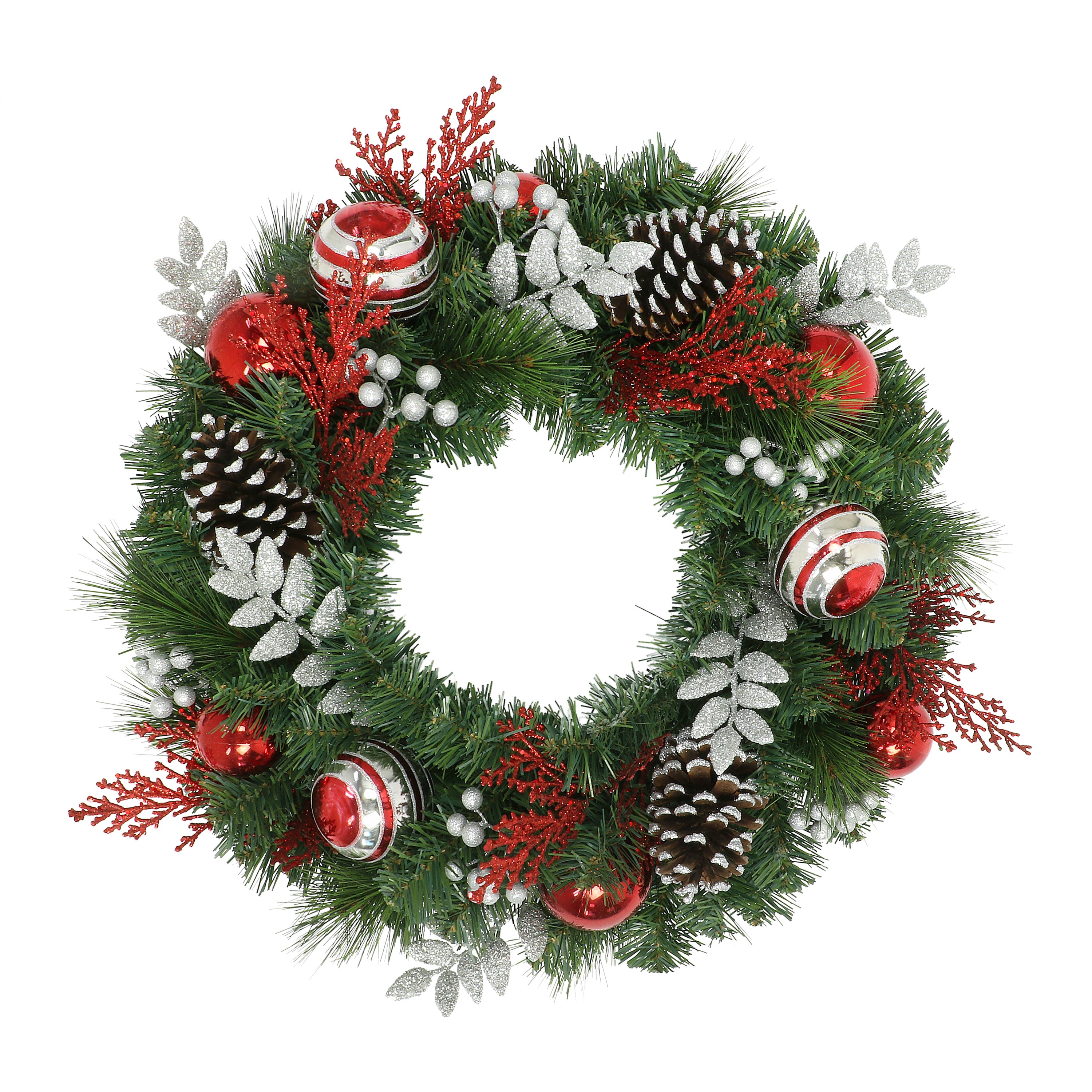 24" Decorated Aritficial Wreath 3774A-W24