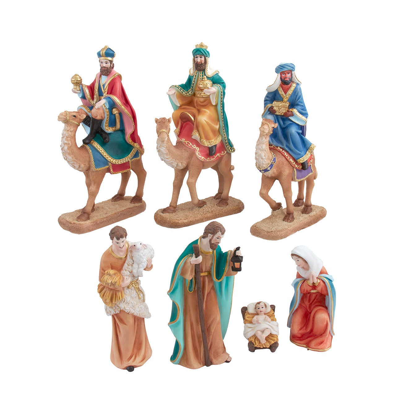 Kurt Adler 7-Piece Kings On Camel Nativity Figurines Set #C2362