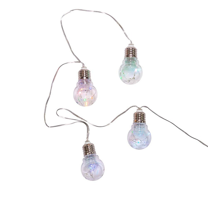 Kurt Adler 4-Light 3-Inch Transparent Edison Bulb Fairy Light Set