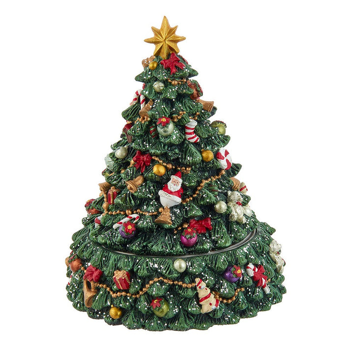 Kurt Adler 7-Inch Christmas Tree Revolving Music Box