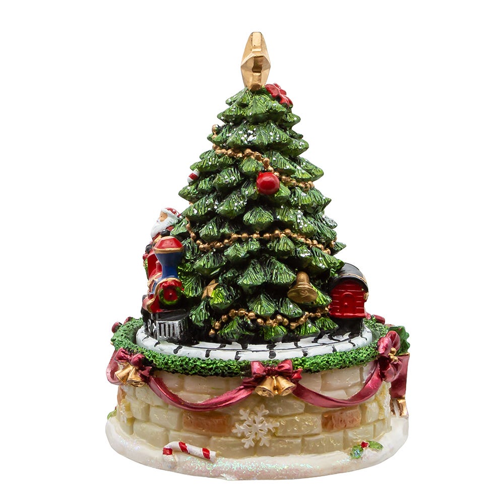 Kurt Adler 6-Inch Christmas Tree Revolving Music Box