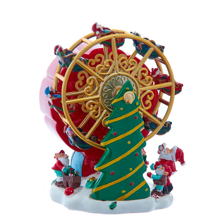 Kurt Adler 5.5-Inch Wind-Up Musical Ferris Wheel Table Piece C5569