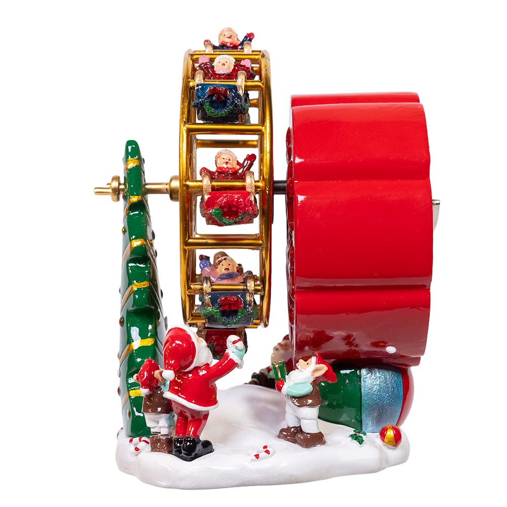 Kurt Adler 5.5-Inch Wind-Up Musical Ferris Wheel Table Piece