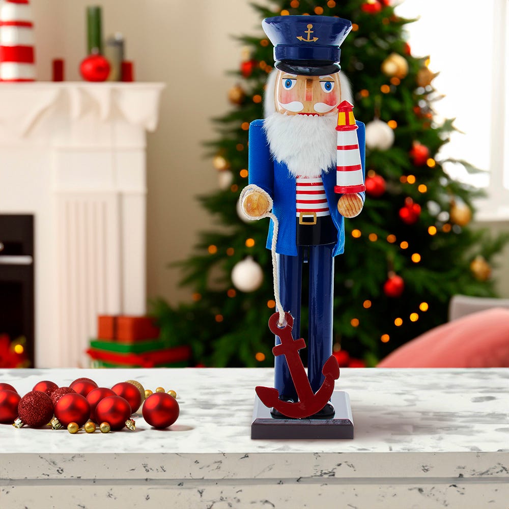 Kurt Adler 15-Inch Sailor Nutcracker with Anchor and Lighthouse
