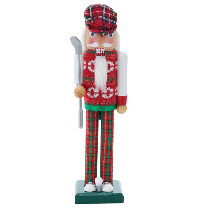 Kurt Adler 15-Inch Red and Green Golfer Nutcracker 