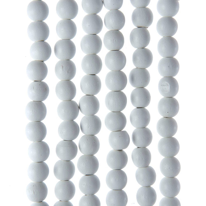 9ft Matte White Bead Garland #C5946