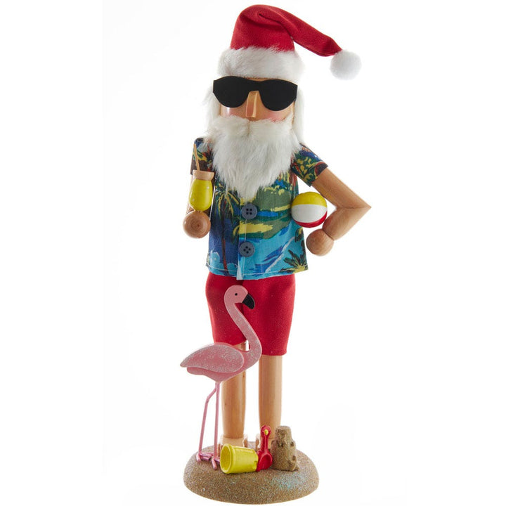 Kurt Adler 15.5-Inch Wooden Beach Santa Nutcracker