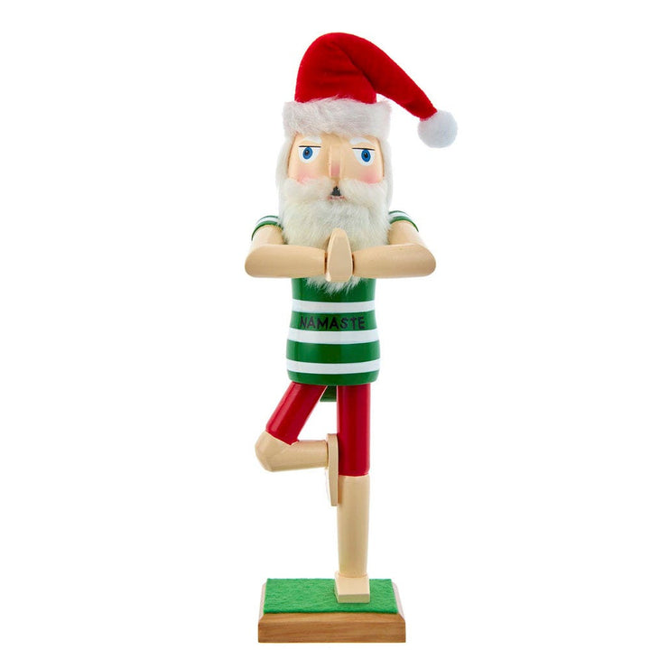 Kurt Adler 15-Inch Wooden Yoga Santa Nutcracker