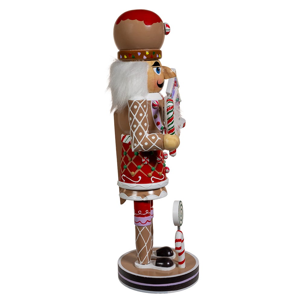 Kurt Adler Schiaccianoci Pan Di Zenzero Hollywood – 19,8 Cm, In Legno E Resina, Decorazione Natalizia Da Collezione