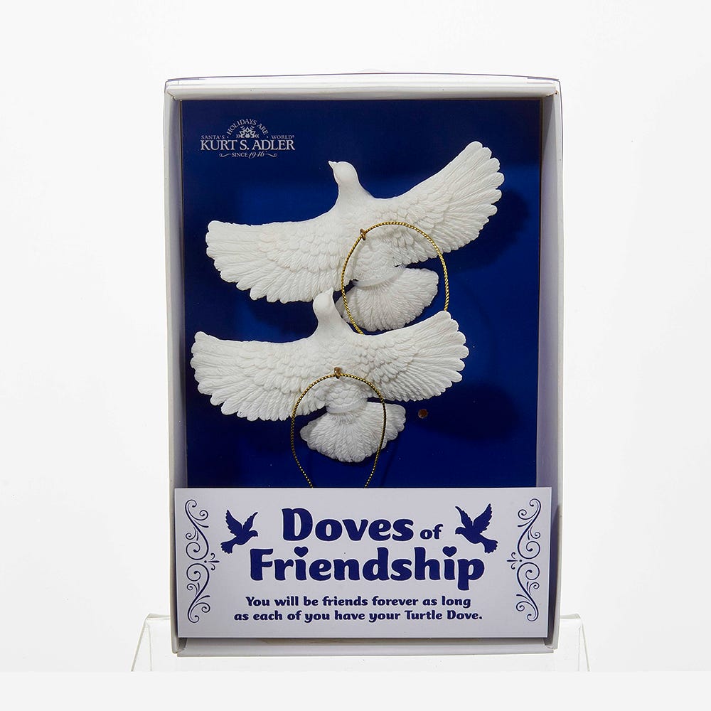 4.5" Friendship Dove Ornament, 2pcs #C6699