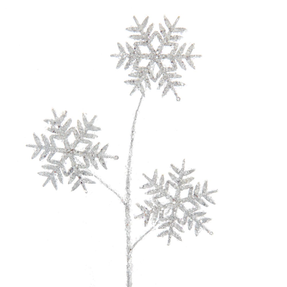 24" Iced Snowflake Silver Pick #C7090