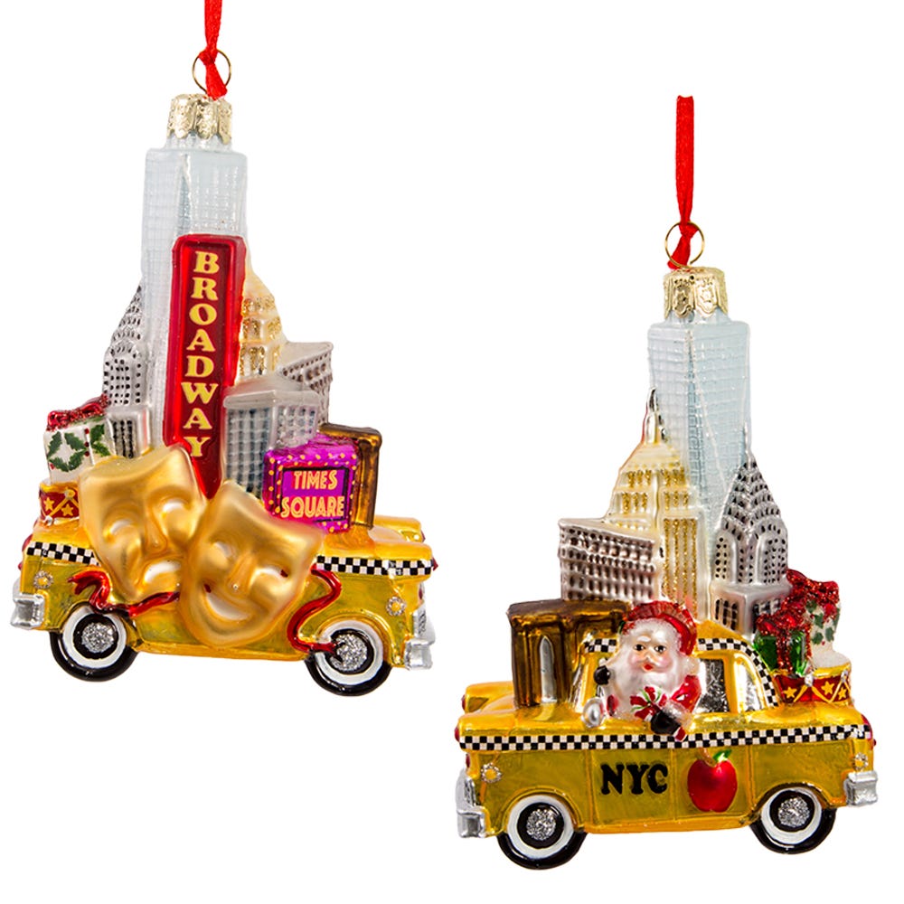 5" New York City Glass Ornament #C7562