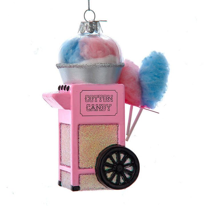 4.75" Glass Cotton Candy Cart Ornament #C7770