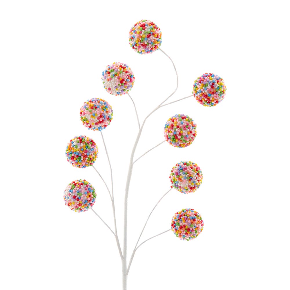 25.5" Ball Spray with Confetti Glitter #C9582