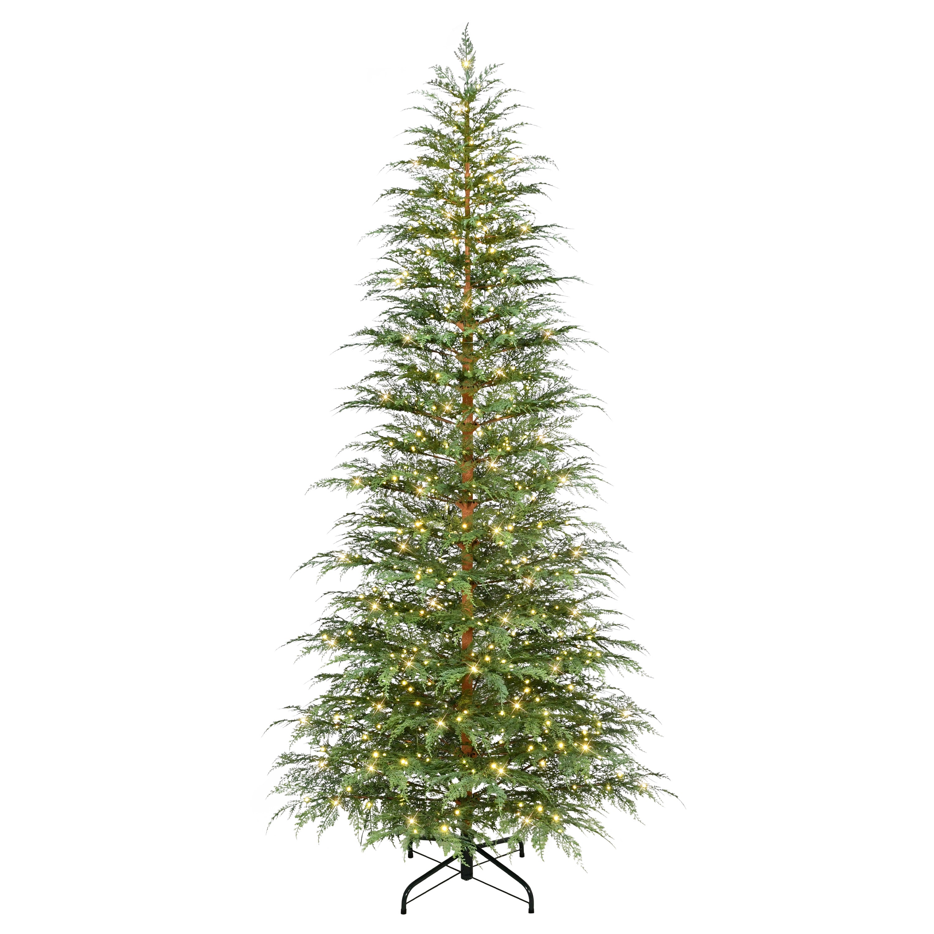 9' Pre-Lit Artificial Cypress Christmas PE Tree with LED Rice Lights 4658-T90RLW6A