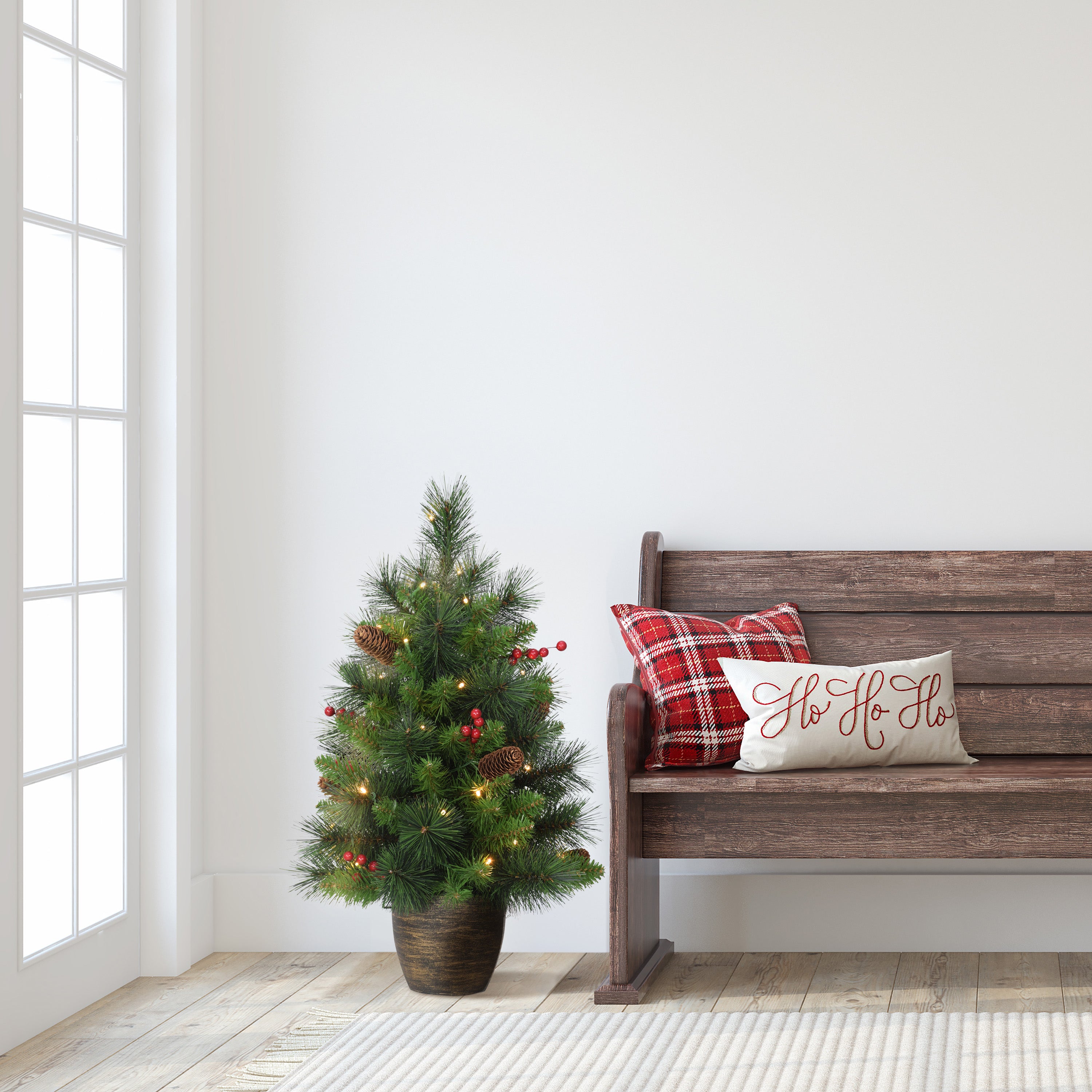 2ft Pre-Lit Table Top Christmas Tree