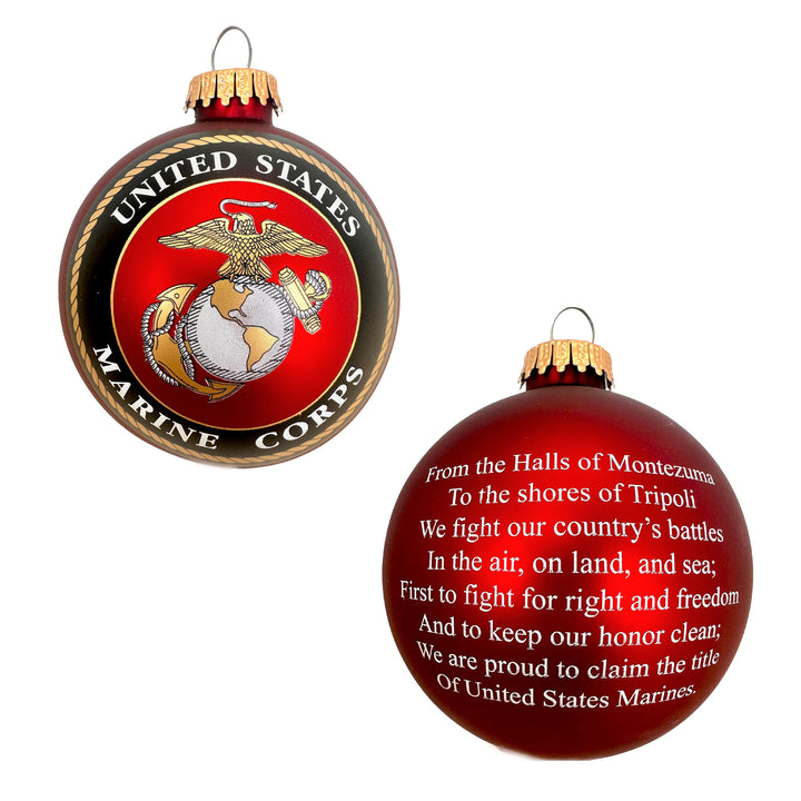 Christmas by Krebs Flame Red 3.25 in US Marine Corps Logo Christmas Tree Ornament #KBX63258