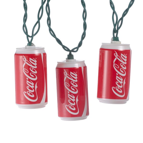 Kurt Adler 10-Light Coca-Cola Can Light Set