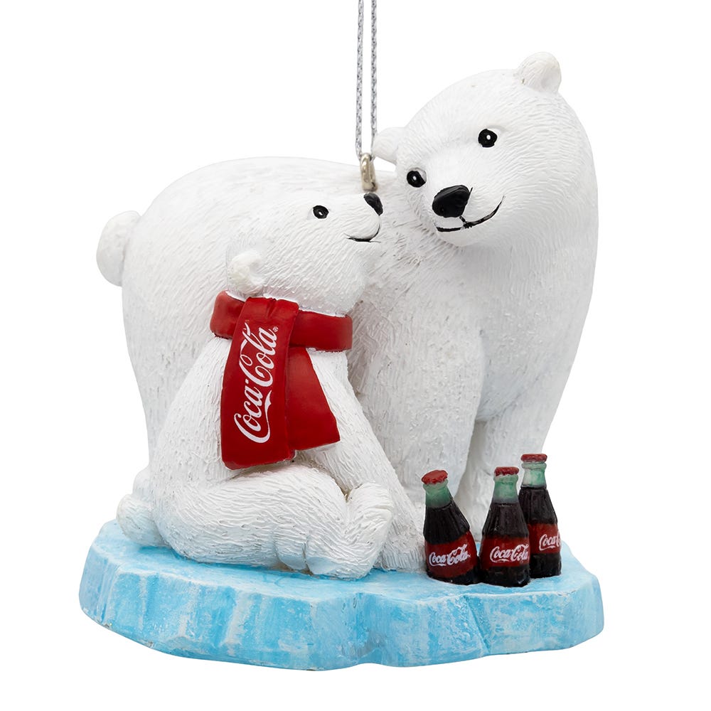 3" Coca-Cola Bear on Ice Ornament CC2252