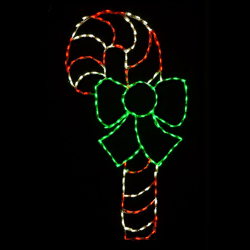 Brite Ideas 52" Candy Cane with Bow LED Display CC50