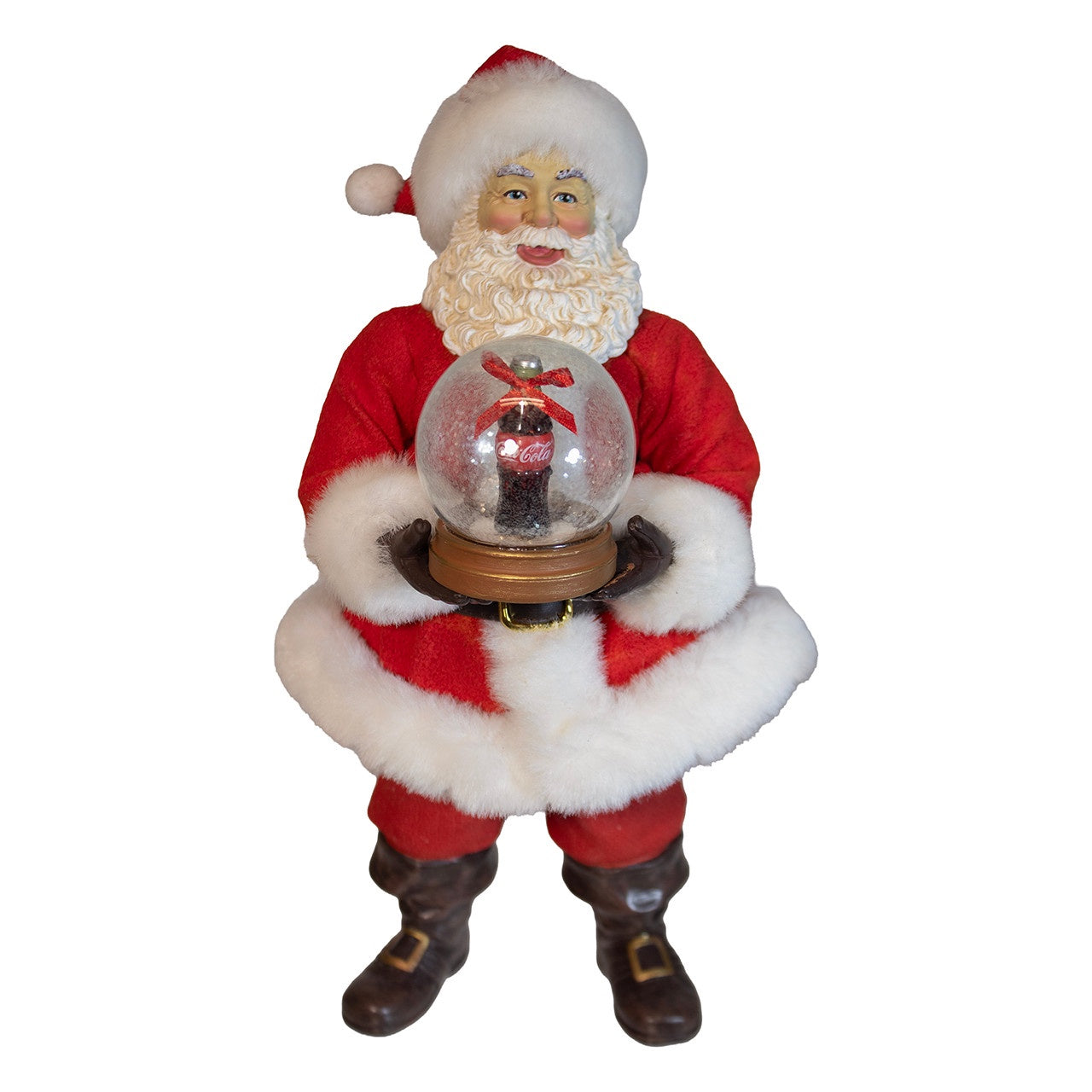 Kurt Adler Coca-Cola Fabriché Santa Holding Globe #CC5262