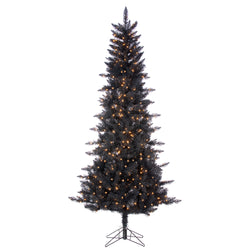 Sterling 7.5 ft. Pre Lit Clear UL Black Tuscany Tinsel Tree