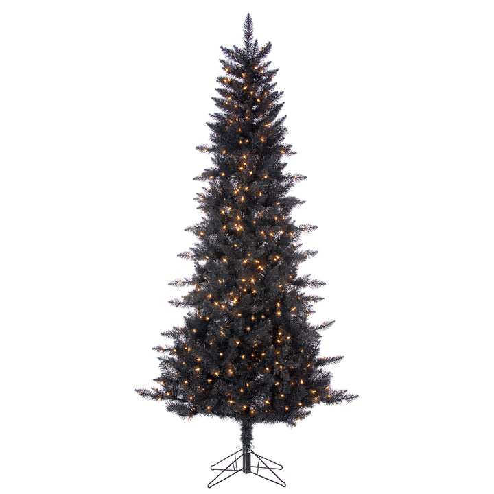 Sterling 7.5 ft. Pre Lit Clear UL Black Tuscany Tinsel Tree