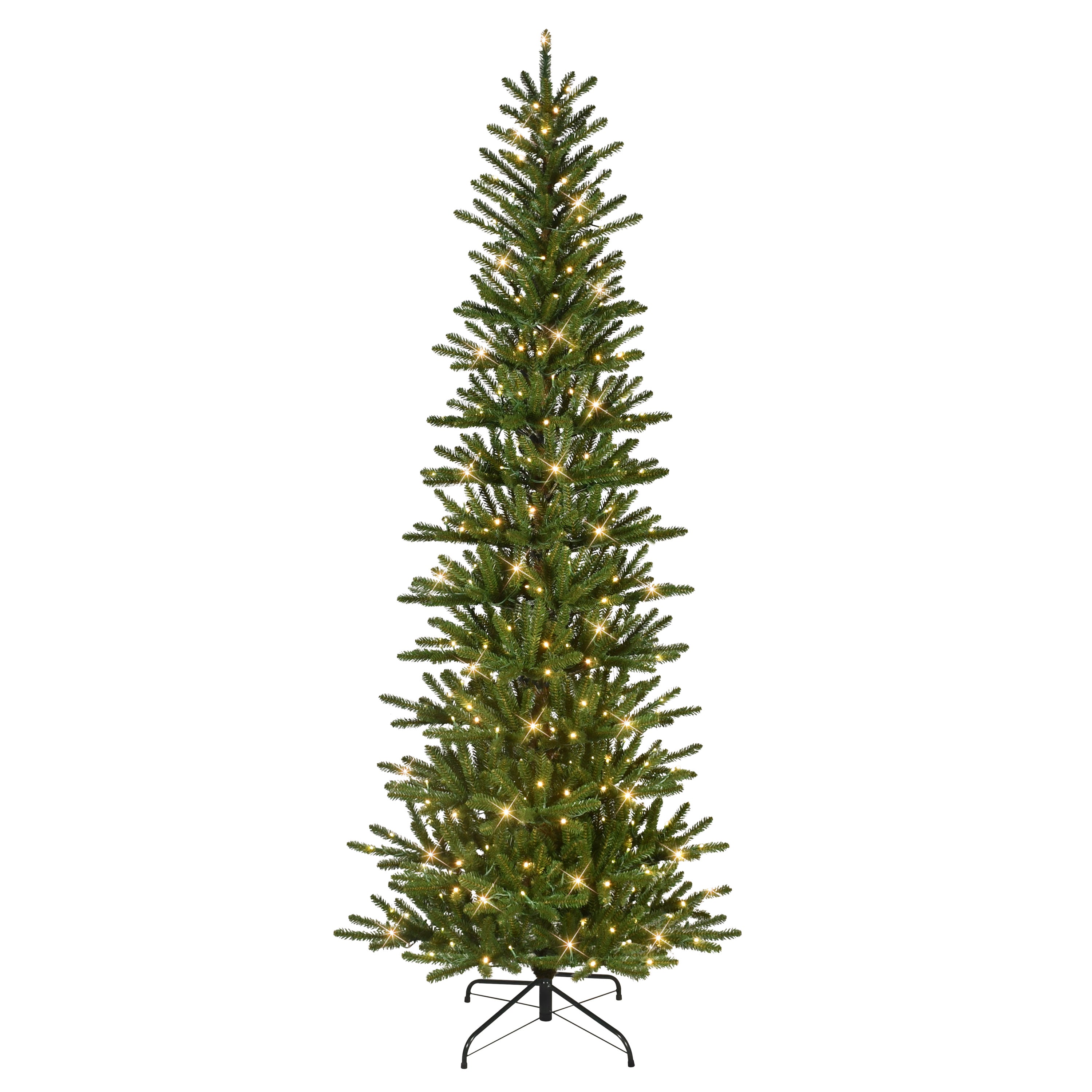 7.5' Pre-Lit Artificial Slim Mountain View Spruce Tree MTVSL-75LW5K3A