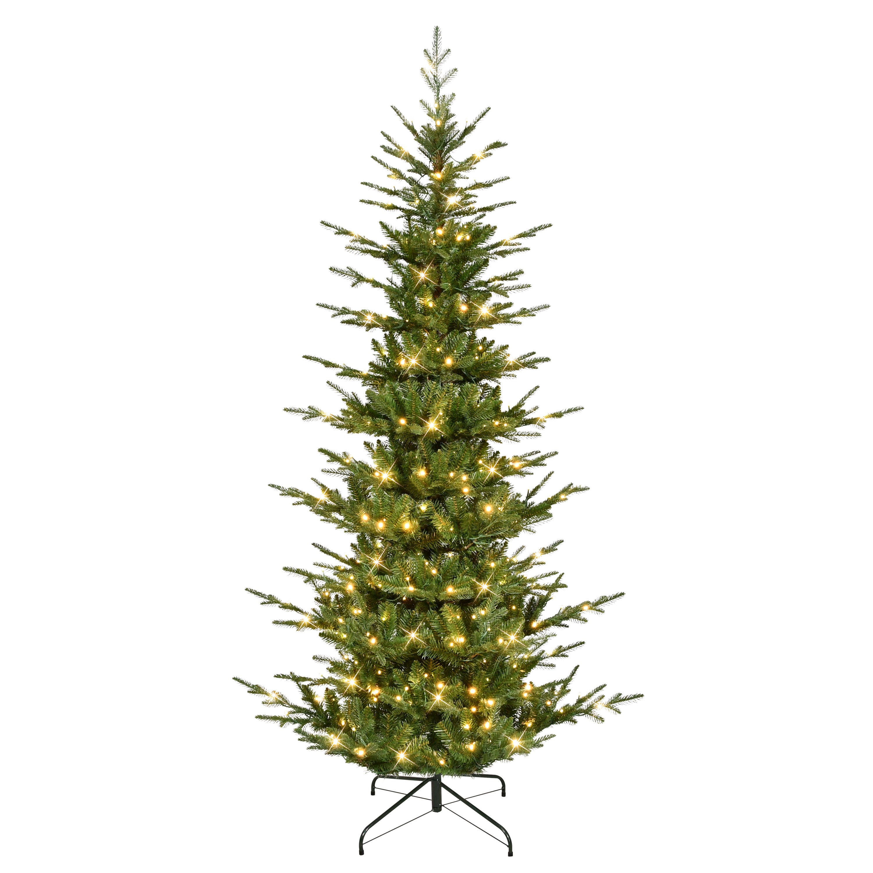 7.5' Pre-Lit Artificial Slim Hillside Spruce Tree HSSL-75LW5K3A