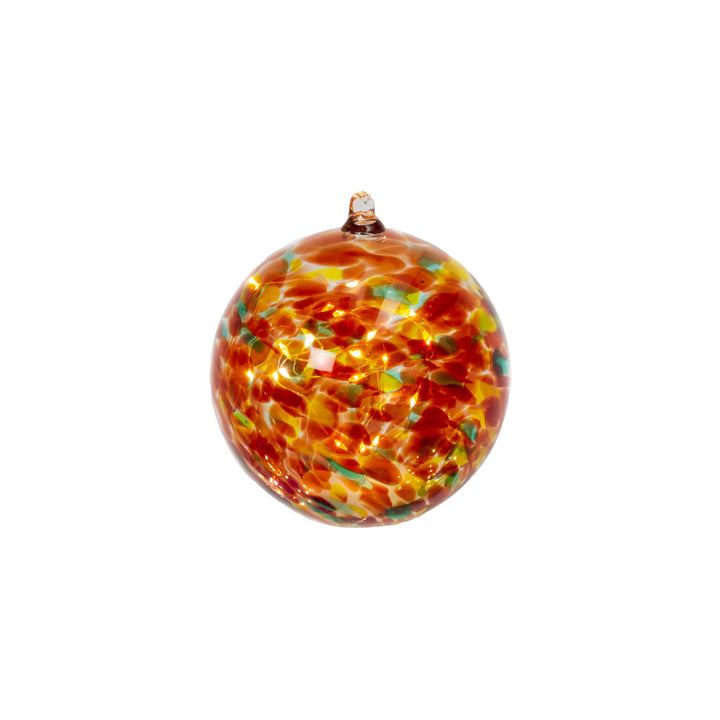 8 Inch Elegant Amber Illuminating Hand Blown Glass Sphere 2640060EC-3