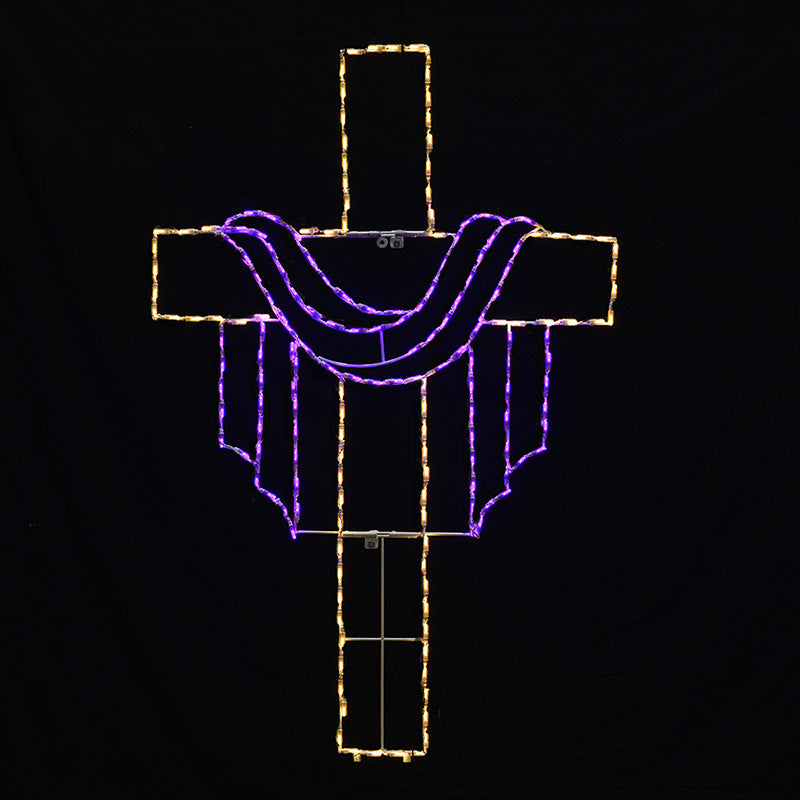 Brite Ideas 64" Easter Cross with Robe LED Display CRL69