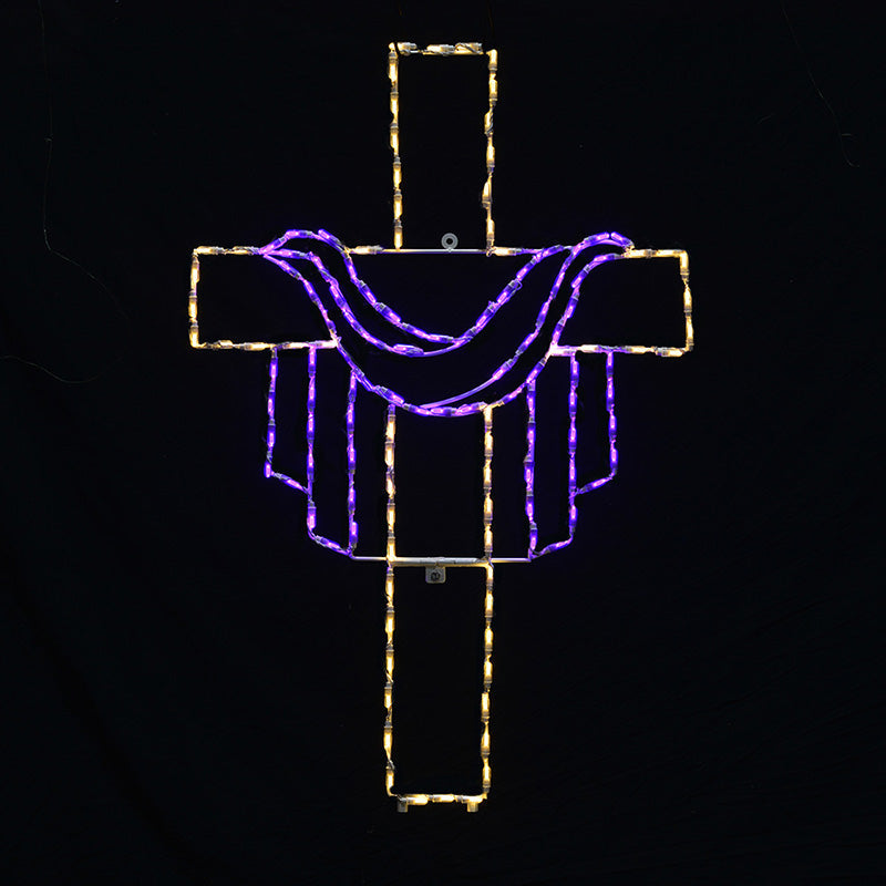 Brite Ideas 48" Easter Cross with Robe LED Display CRS48