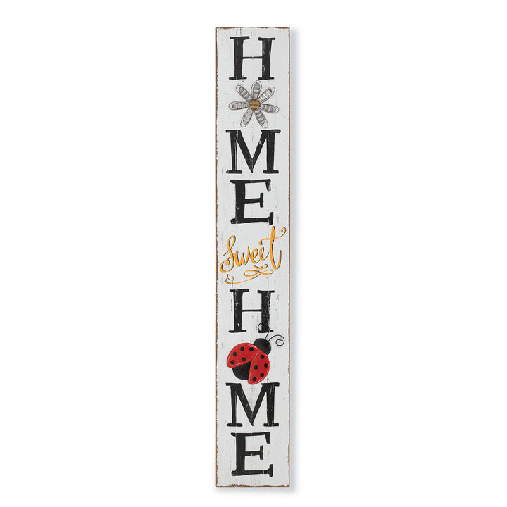 59 Inch Home Sweet Home Wood Porch Sign with Metal Accents 2510310EC