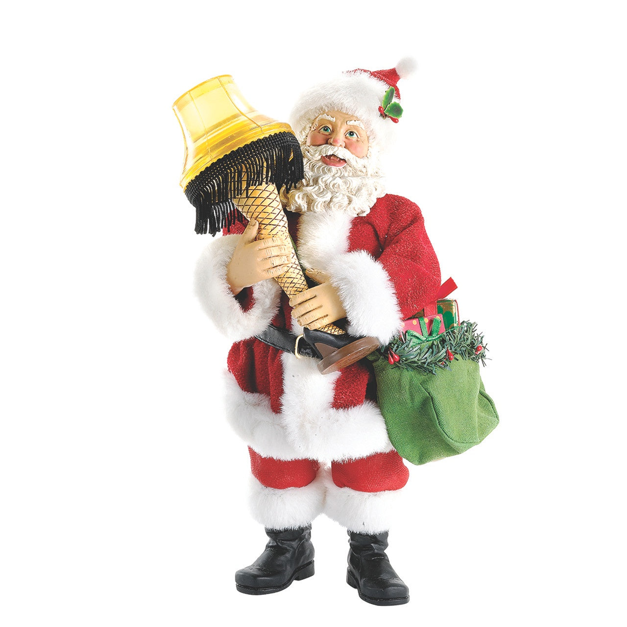Kurt Adler 10" A Christmas Story Fabriché Battery Operated Lighted Leg Lamp Table Piece #CS5262