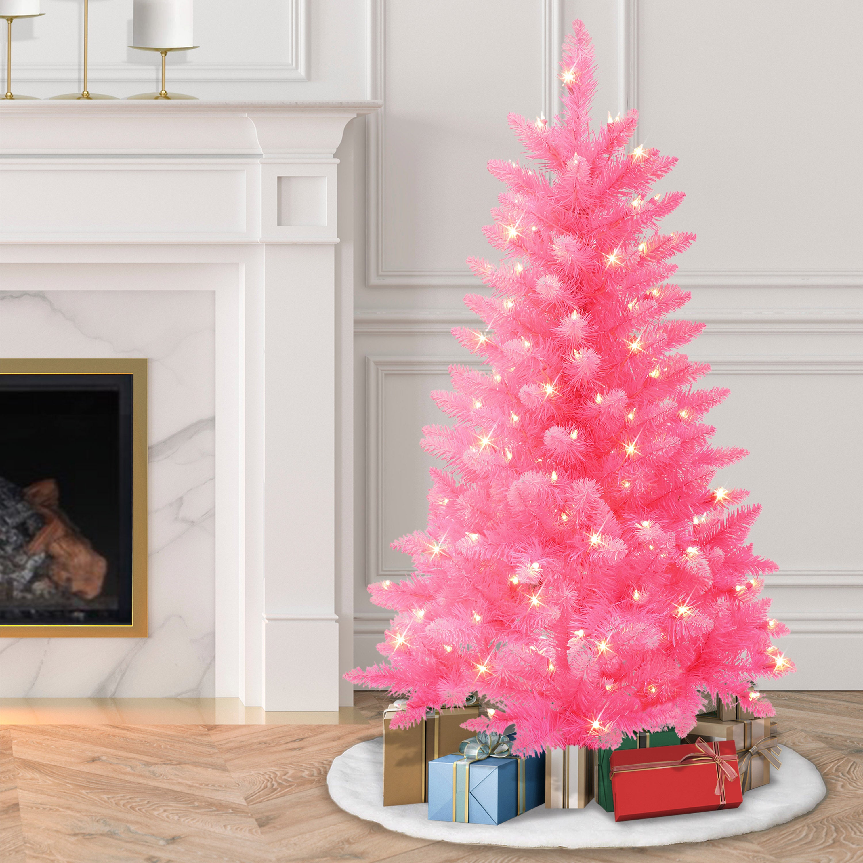 4ft Pre-Lit Fashion Pink Christmas Tree