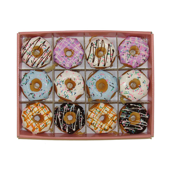 Kurt Adler Set of Twelve 2.75-Inch Donut Ornament