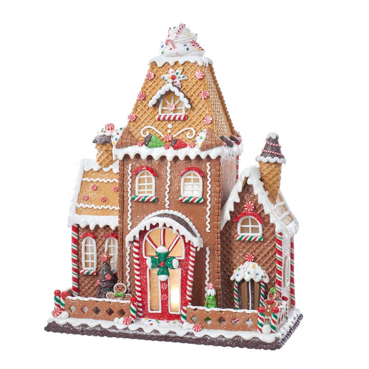 Kurt Adler 16-Inch Battery-Operated Claydough Fancy Gingerbread House