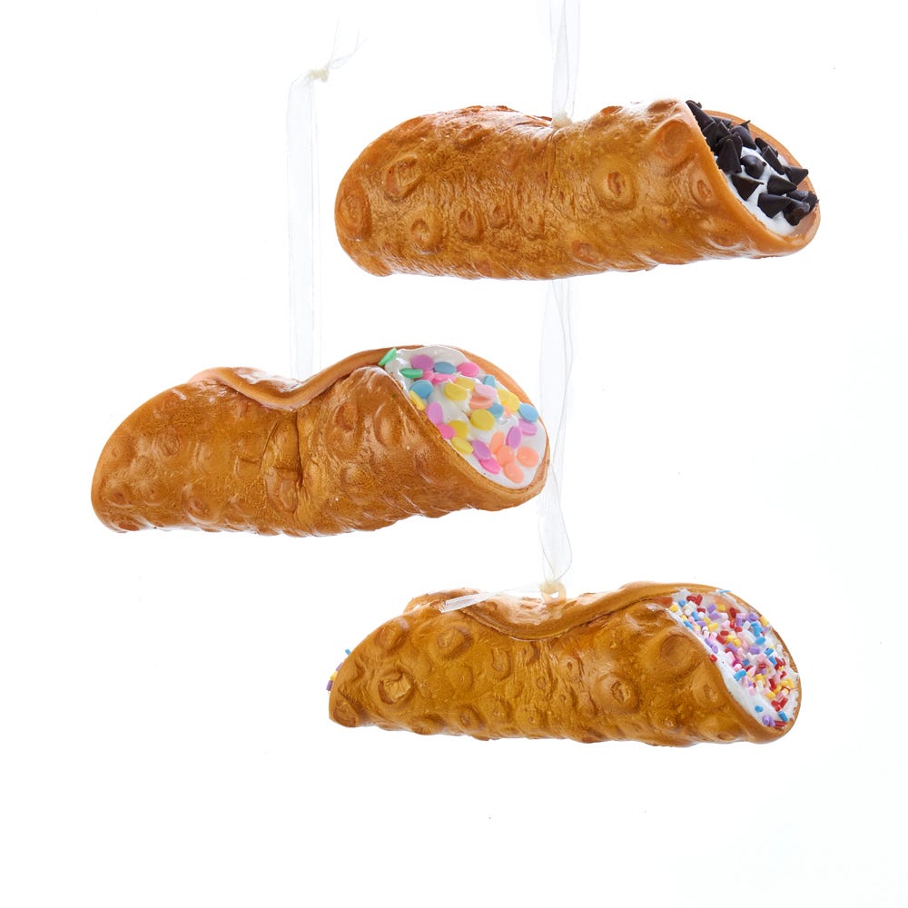 4.5" Cannoli Ornament, 3 Assorted #D3500