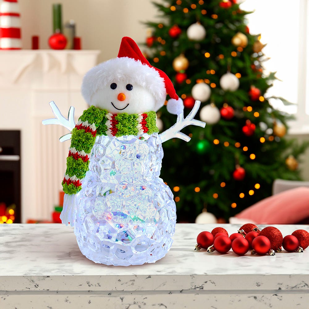Kurt Adler 9.45-Inch Battery-Operated Light-Up Snowman Table Piece