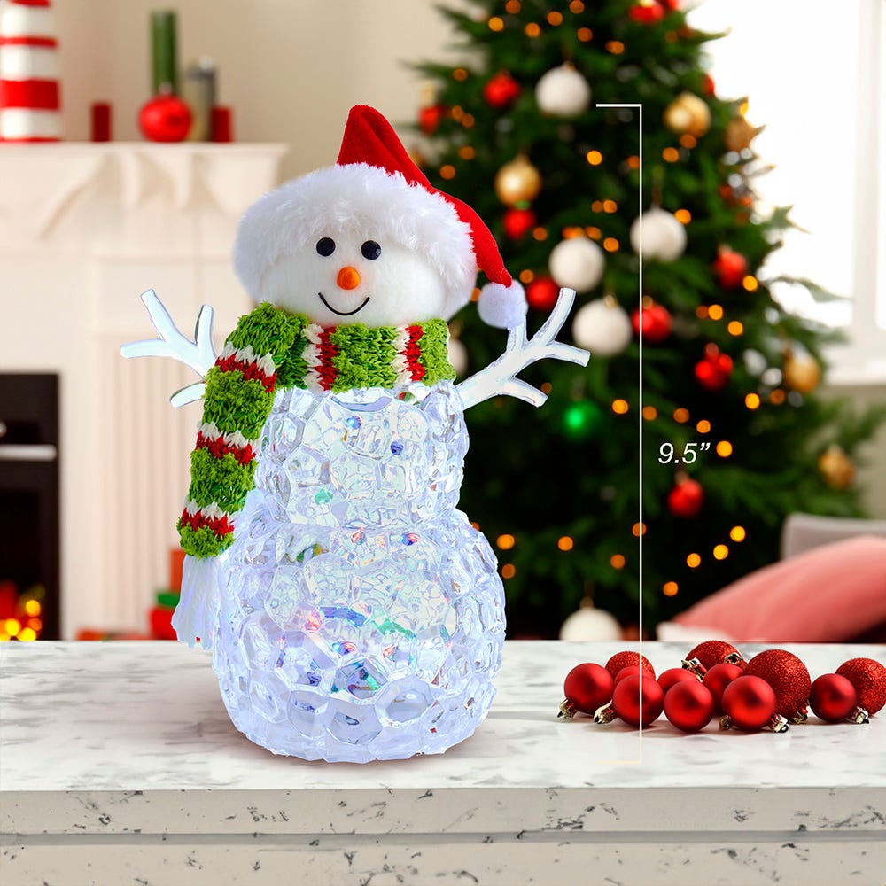 Kurt Adler 9.45-Inch Battery-Operated Light-Up Snowman Table Piece