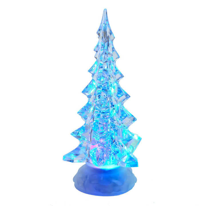 Kurt Adler 10.25-Inch Battery-Operated LED Clear Tree Table Piece with Motion