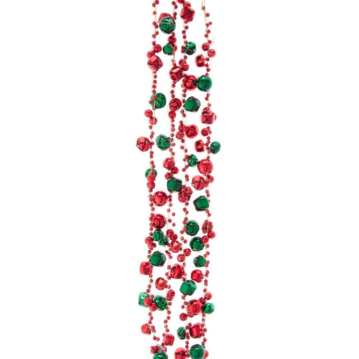 6ft Red/Green Jingle Bell Garland #D3774